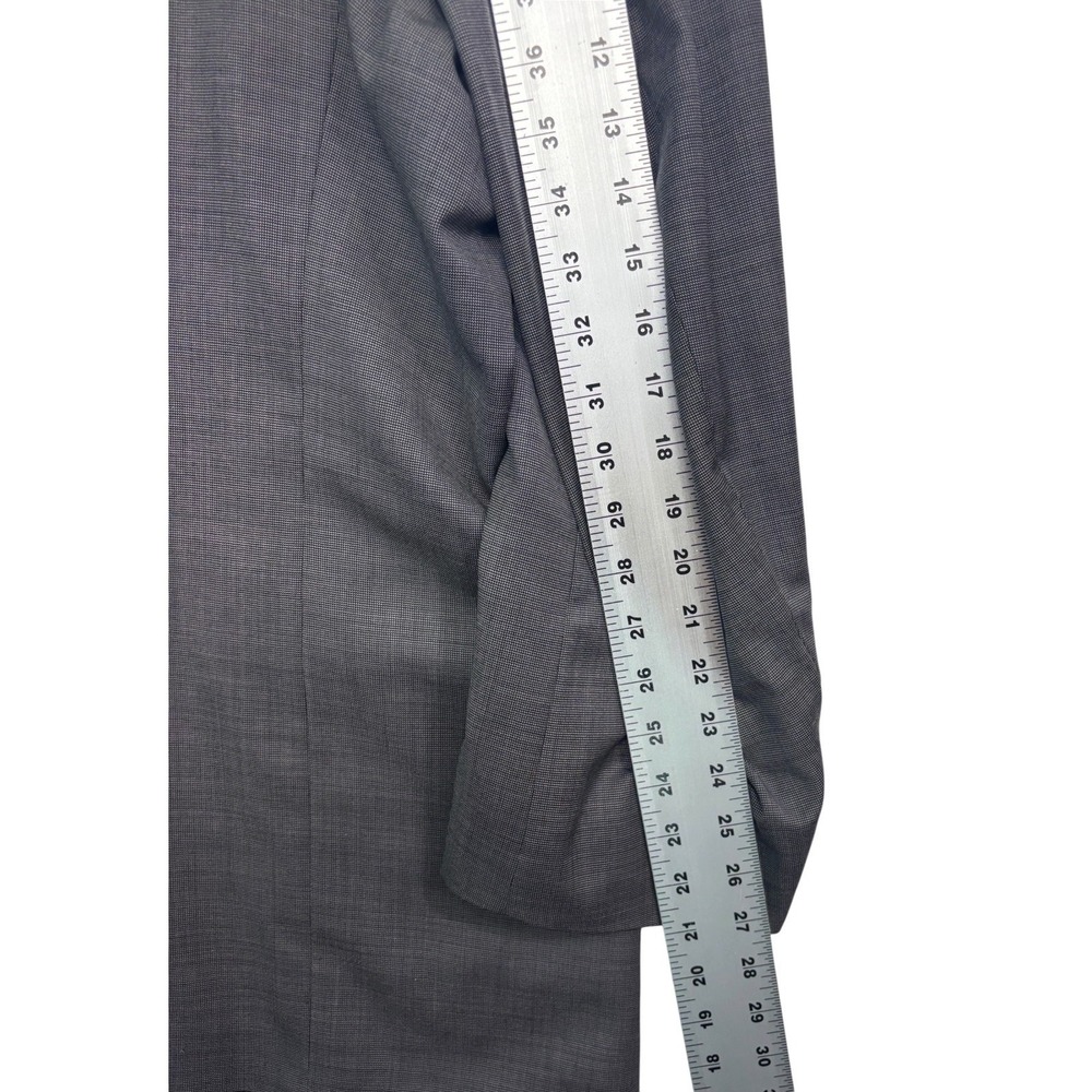 Gray Nailhead 54T 54L Blazer Jacket Sport Suit Coat 100% Wool All Season Mens - Picture 10 of 11